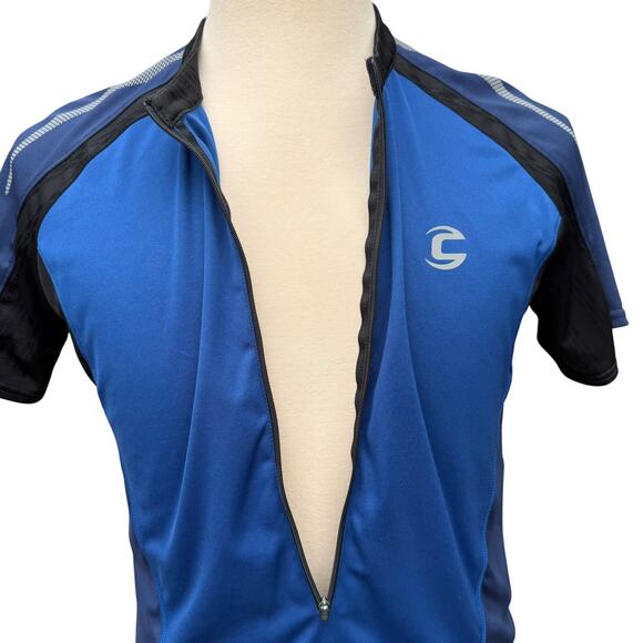 Cannondale Men’s XL Cycling Jersey Blue Half Zip MTB Bike Shirt Short Sleeve - Picture 7 of 9
